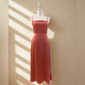 Wilfred Spaghetti Strap Maxi Minimalist Dress – Size 4 - Pink